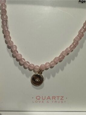 Pink Beaded Necklace with Pendant